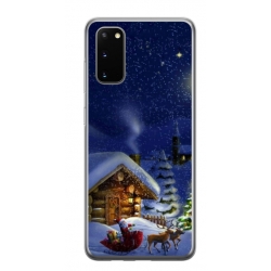 Husa personalizata tip carcasa HQPrint pentru Samsung Galaxy S20 FE, model Christmas Cottage, multicolor, S1D1M0059
