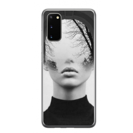 Husa personalizata tip carcasa HQPrint pentru Samsung Galaxy S20 FE, model Abstract Lady, multicolor, S1D1M0066