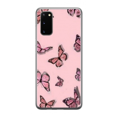 Husa personalizata tip carcasa HQPrint pentru Samsung Galaxy S20 FE, model Butterfly 7, multicolor, S1D1M0076