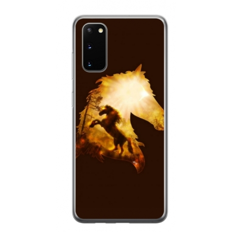 Husa personalizata tip carcasa HQPrint pentru Samsung Galaxy S20 FE, model Horse 1, multicolor, S1D1M0098