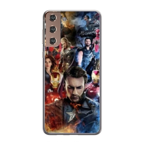 Husa personalizata tip carcasa HQPrint pentru Samsung Galaxy S21 FE, model Avengers Endgame, multicolor, S1D1M0009