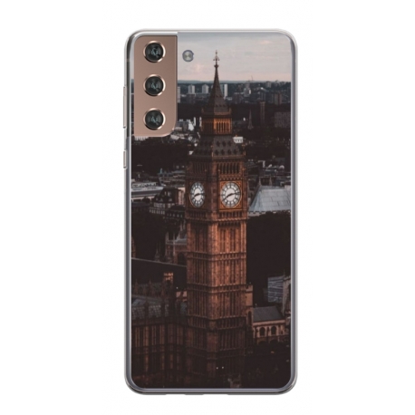 Husa personalizata tip carcasa HQPrint pentru Samsung Galaxy S21 FE, model Big Ben 2, multicolor, S1D1M0014