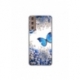 Husa personalizata tip carcasa HQPrint pentru Samsung Galaxy S21 FE, model Butterfly 4, multicolor, S1D1M0041