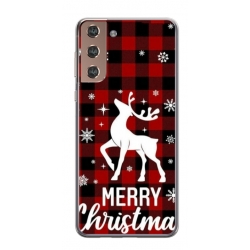 Husa personalizata tip carcasa HQPrint pentru Samsung Galaxy S21 FE, model Merry Christmas Reindeer 2, multicolor, S1D1M0050