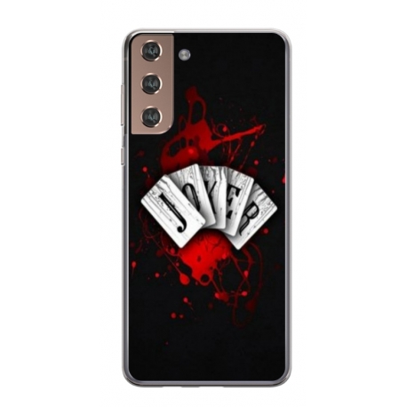 Husa personalizata tip carcasa HQPrint pentru Samsung Galaxy S21, model Joker 1, multicolor, S1D1M0106