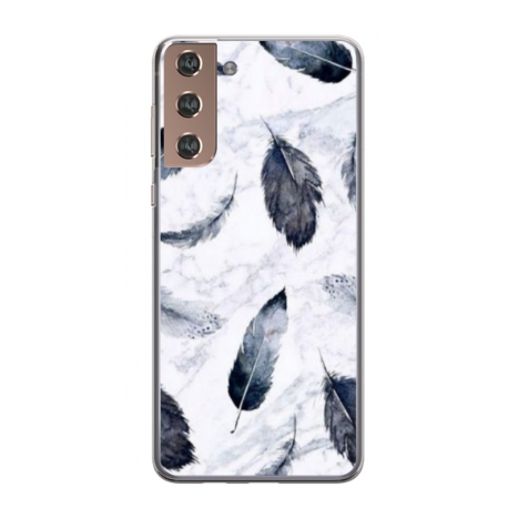 Husa personalizata tip carcasa HQPrint pentru Samsung Galaxy S21 FE, model Leaf Design 2, multicolor, S1D1M0071