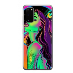 Husa personalizata tip carcasa HQPrint pentru Samsung Galaxy S20 FE, model Colorful Girl, multicolor, S1D1M0249