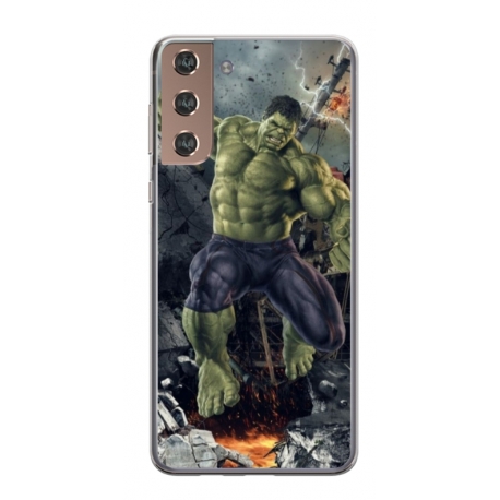 Husa personalizata tip carcasa HQPrint pentru Samsung Galaxy S21 FE, model Hulk 1, multicolor, S1D1M0099