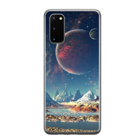 Husa personalizata tip carcasa HQPrint pentru Samsung Galaxy S20 FE, model Alien Planet, multicolor, S1D1M0264