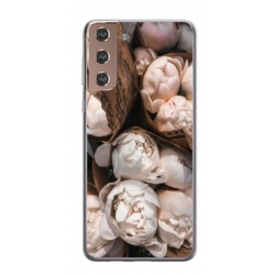 Husa personalizata tip carcasa HQPrint pentru Samsung Galaxy S21, model Flowers 6, multicolor, S1D1M0139