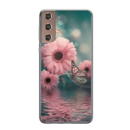 Husa personalizata tip carcasa HQPrint pentru Samsung Galaxy S21 FE, model Flowers 7, multicolor, S1D1M0140