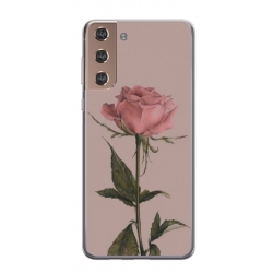 Husa personalizata tip carcasa HQPrint pentru Samsung Galaxy S21, model Flowers 8, multicolor, S1D1M0141