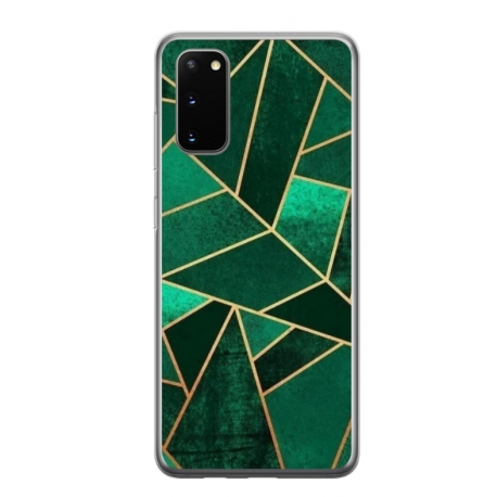 Husa personalizata tip carcasa HQPrint pentru Samsung Galaxy S20, model Emerald, multicolor, S1D1M0287