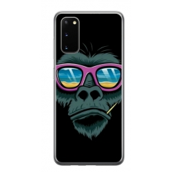 Husa personalizata tip carcasa HQPrint pentru Samsung Galaxy S20, model Gorilla, multicolor, S1D1M0288