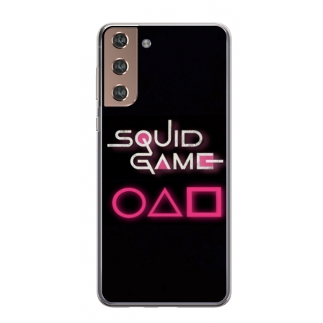 Husa personalizata tip carcasa HQPrint pentru Samsung Galaxy S21, model Squid Game 4, multicolor, S1D1M0176