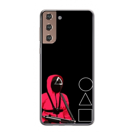 Husa personalizata tip carcasa HQPrint pentru Samsung Galaxy S21 FE, model Squid Game 5, multicolor, S1D1M0177