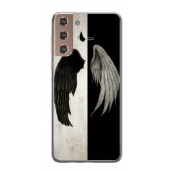 Husa personalizata tip carcasa HQPrint pentru Samsung Galaxy S21 Plus, model Angel Wings, multicolor, S1D1M0004