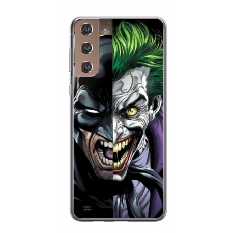 Husa personalizata tip carcasa HQPrint pentru Samsung Galaxy S21 Plus, model Batman VS Joker, multicolor, S1D1M0012