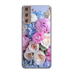 Husa personalizata tip carcasa HQPrint pentru Samsung Galaxy S21 Plus, model Flowers 1, multicolor, S1D1M0026