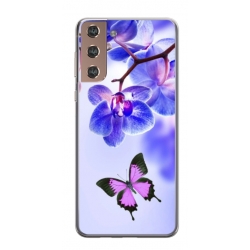 Husa personalizata tip carcasa HQPrint pentru Samsung Galaxy S21 Plus, model Butterfly 2, multicolor, S1D1M0029