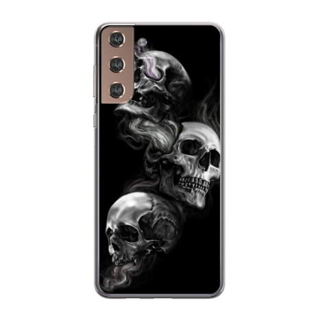 Husa personalizata tip carcasa HQPrint pentru Samsung Galaxy S21 Plus, model Skulls, multicolor, S1D1M0032