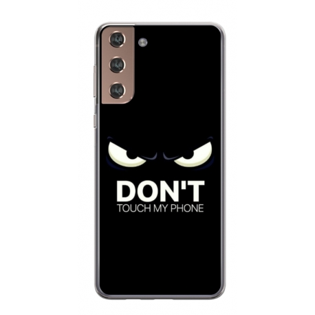 Husa personalizata tip carcasa HQPrint pentru Samsung Galaxy S21 Plus, model Dont touch my phone 1, multicolor, S1D1M0035