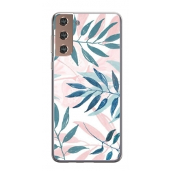 Husa personalizata tip carcasa HQPrint pentru Samsung Galaxy S21 Plus, model Leaf Design 1, multicolor, S1D1M0044