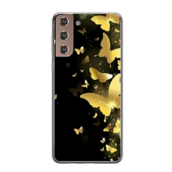 Husa personalizata tip carcasa HQPrint pentru Samsung Galaxy S21 Plus, model Butterfly 6, multicolor, S1D1M0045