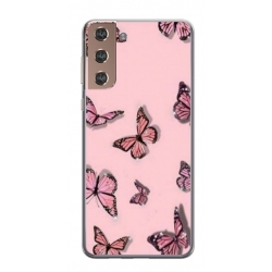 Husa personalizata tip carcasa HQPrint pentru Samsung Galaxy S21 Plus, model Butterfly 7, multicolor, S1D1M0076