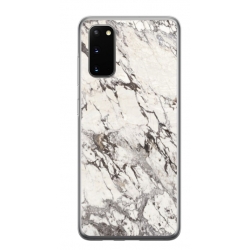 Husa personalizata tip carcasa HQPrint pentru Samsung Galaxy S20, model White Marble, multicolor, S1D1M0325