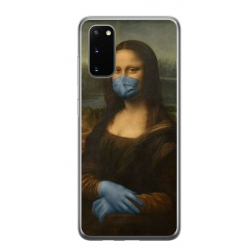 Husa personalizata tip carcasa HQPrint pentru Samsung Galaxy S20, model Covid Mona Lisa, multicolor, S1D1M0327