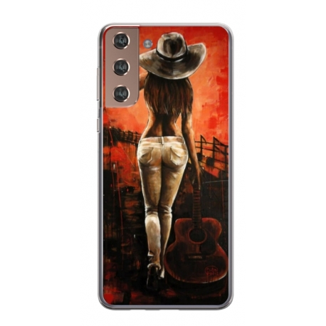 Husa personalizata tip carcasa HQPrint pentru Samsung Galaxy S21 Plus, model Sexy Lady, multicolor, S1D1M0113