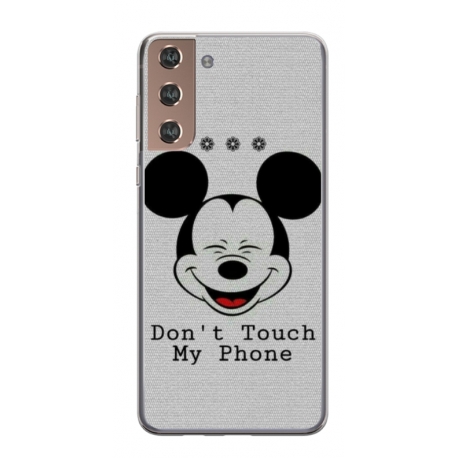 Husa personalizata tip carcasa HQPrint pentru Samsung Galaxy S21 Plus, model Dont Touch my Phone 3, multicolor, S1D1M0123