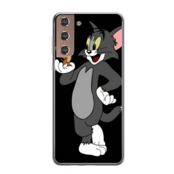 Husa personalizata tip carcasa HQPrint pentru Samsung Galaxy S21, model Tom and Jerry 2, multicolor, S1D1M0204