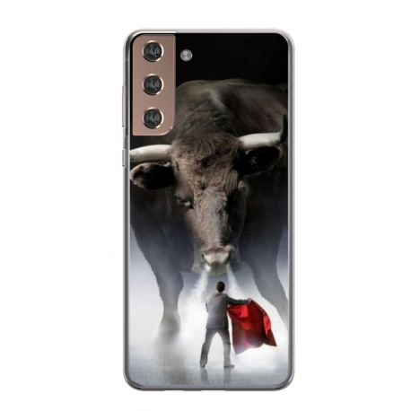 Husa personalizata tip carcasa HQPrint pentru Samsung Galaxy S21 FE, model Bull, multicolor, S1D1M0205