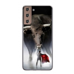 Husa personalizata tip carcasa HQPrint pentru Samsung Galaxy S21, model Bull, multicolor, S1D1M0205