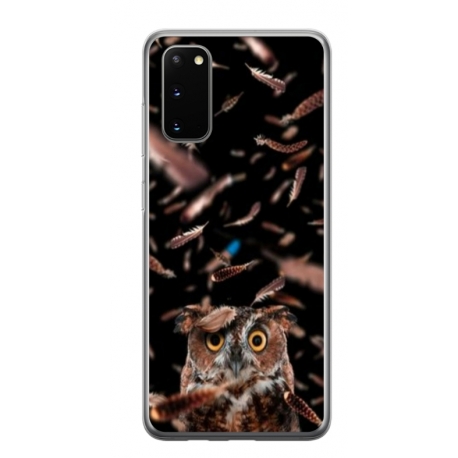 Husa personalizata tip carcasa HQPrint pentru Samsung Galaxy S20, model Owl, multicolor, S1D1M0334
