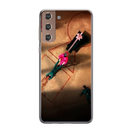 Husa personalizata tip carcasa HQPrint pentru Samsung Galaxy S21 Plus, model Squid Game 12, multicolor, S1D1M0184