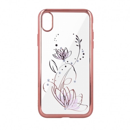 Husa SAMSUNG Galaxy A7 2018 - Diamond Lotus (Roz-Auriu)