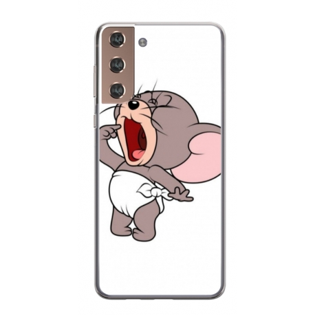 Husa personalizata tip carcasa HQPrint pentru Samsung Galaxy S21 Plus, model Tom and Jerry 3, multicolor, S1D1M0207