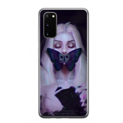 Husa personalizata tip carcasa HQPrint pentru Samsung Galaxy S20, model Butterfly Mouth 1, multicolor, S1D1M0351