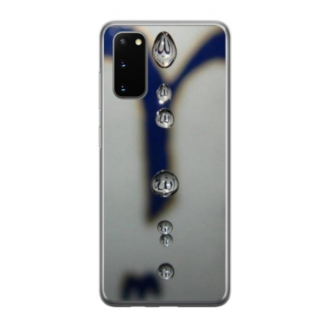 Husa personalizata tip carcasa HQPrint pentru Samsung Galaxy S20, model Droplets, multicolor, S1D1M0353