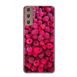 Husa personalizata tip carcasa HQPrint pentru Samsung Galaxy S21, model Zmeura, multicolor, S1D1M0234