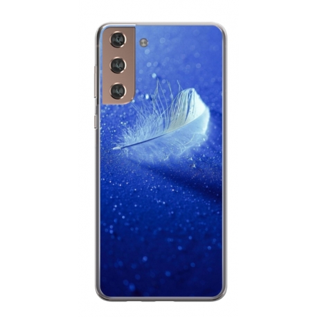 Husa personalizata tip carcasa HQPrint pentru Samsung Galaxy S21 FE, model Pana, multicolor, S1D1M0236