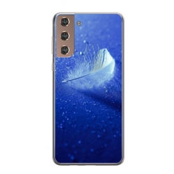 Husa personalizata tip carcasa HQPrint pentru Samsung Galaxy S21, model Pana, multicolor, S1D1M0236