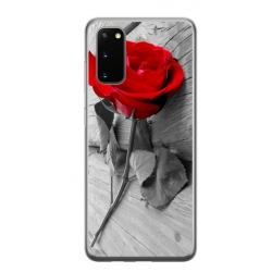 Husa personalizata tip carcasa HQPrint pentru Samsung Galaxy S20, model Rose, multicolor, S1D1M0384