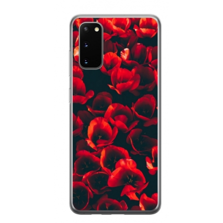 Husa personalizata tip carcasa HQPrint pentru Samsung Galaxy S20, model Flowers 24, multicolor, S1D1M0386