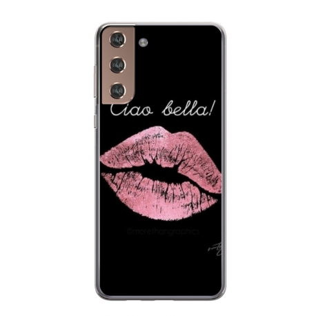Husa personalizata tip carcasa HQPrint pentru Samsung Galaxy S21 Plus, model Ciao Bella, multicolor, S1D1M0261