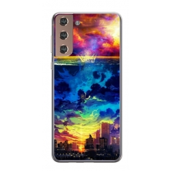 Husa personalizata tip carcasa HQPrint pentru Samsung Galaxy S21 Plus, model Abstract City, multicolor, S1D1M0263