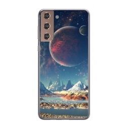 Husa personalizata tip carcasa HQPrint pentru Samsung Galaxy S21 Plus, model Alien Planet, multicolor, S1D1M0264
